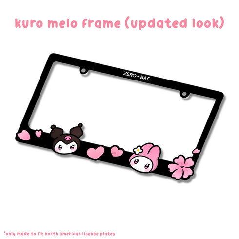 Kuro Melo License Plate Frame
